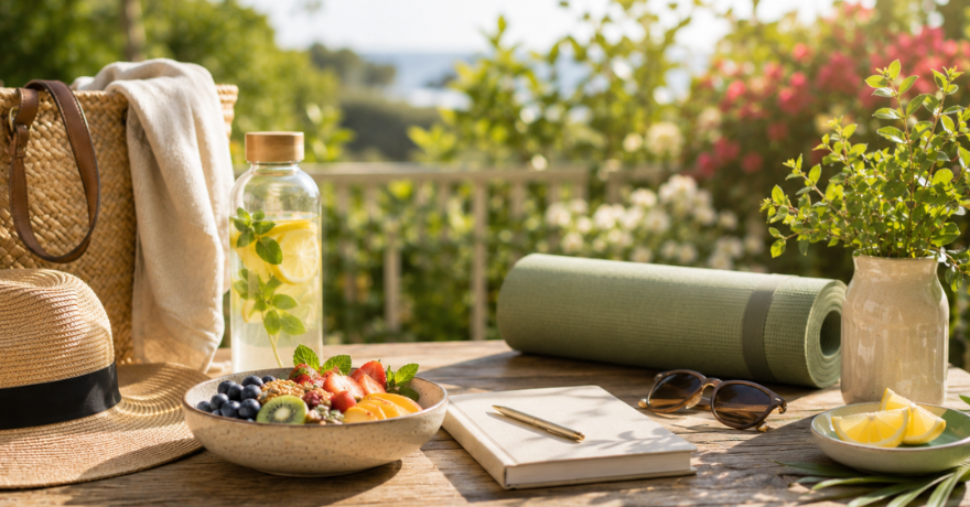 wellness accessories on table